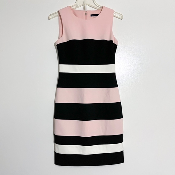 Tommy Hilfiger Colorblock Sleeveless Round Neck Scuba Sheath Dress - Picture 2 of 8
